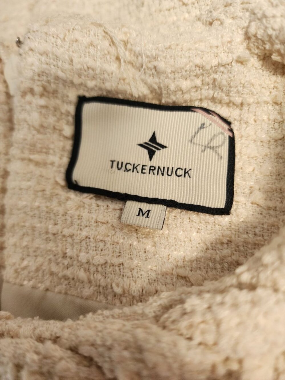 Tuckernuck pearl white tweed Jackie dress M - Picture 3 of 5